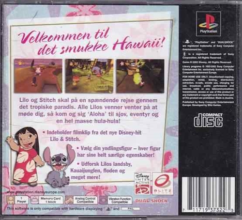 Disneys Lilo and Stitch Ballade på Hawaii - PS1 (B Grade) (Genbrug)